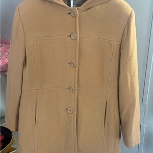 Croft & Barrow Women's Camel Hooded Trench Coat